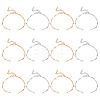 12Pcs 2 Colors 304 Stainless Steel Bar Link Chain Bracelet Making AJEW-MA00003-1