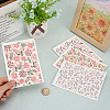 20 Sheets 4 Style Flower Pattern Ceramics Clay Water Transfer Paper DIY-CP0010-36B-3