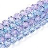 Baking Paint Transparent Glass Beads X1-DGLA-A035-T8mm-A06-1