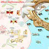 20Pcs Golden Plated Brass Pave Glass Connector Charms KK-CJ0002-28-10