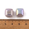 UV Plating Rainbow Iridescent Acrylic Beads PACR-C009-03G-3