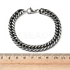 304 Stainless Steel Cuban Link Chain Bracelets for Men Women BJEW-D367-01-5