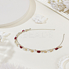 1Pc Zinc Alloy & ABS Plastic & Rhinestone Hair Bands for Women Girls PHAR-LP0003-004-3