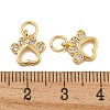 Rack Plating Brass Micro Pave Clear Cubic Zirconia Charms KK-U030-07G-3
