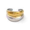 304 Stainless Steel Open Cuff Rings RJEW-K258-08GP-01-3
