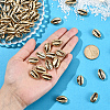 80Pcs Electroplated Natural Cowrie Shell Beads BSHE-LT0001-06G-3