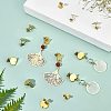 36Pcs 3 Styles Ion Plating(IP) 304 Stainless Steel Stud Earring Findings STAS-BC0002-56-4