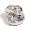 Fashionable 304 Stainless Steel Cubic Zirconia Finger Rings FS-WG3A113-05-2