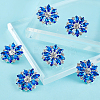 6Pcs 1-Hole Alloy Rhinestone Shank Buttons BUTT-GA0001-15C-3