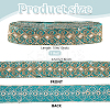 Ethnic Embroidered Polyester Sequins Trim Ribbon OCOR-WH0070-136A-4