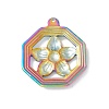 Ion Plating(IP) 304 Stainless Steel Pendants STAS-C049-09M-2