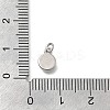 Brass & Natural Shell Flat Round Charms KK-D431-025A-02P-3