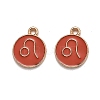 Alloy Enamel Pendants ENAM-S124-01B-12G-1