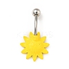 Alloy Daisy Curved Barbell LS-AJEW-G042-01P-2