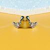 Angel Wing Heart 316L Surgical Stainless Steel Pave Cubic Zirconia Tongue Rings FS-WG901EE-03-1