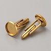 304 Stainless Steel Cuff Button STAS-WH0022-97G-2