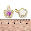 Brass Micro Pave Clear Cubic Zirconia Pendants KK-L213-001G-3