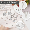 20PCS Brass Stud Earring Findings KK-BBC0027-89A-6
