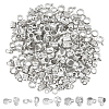 300Pcs 5 Styles CCB Plastic Tube Bails CCB-DC0001-19P-1
