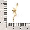 Brass Micro Pave Cubic Zirconia Pendants KK-M301-14G-3