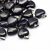 Heart Synthetic Blue Goldstone Pendants G-Q371-13-1