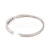 Brass Pave Colorful Glass Hinged Bangles for Women BJEW-S147-21B-P-3
