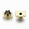 Brass Micro Pave Cubic Zirconia Cabochons KK-S061-48G-A-NR-2