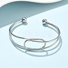 304 Stainless Steel Cuff Bangles BJEW-L682-034P-2