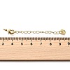 Brass Micro Pave Cubic Zirconia End With Chain KK-V011-27G-3