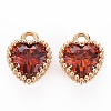 Brass Micro Pave Cubic Zirconia Charms KK-S356-773B-1