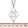 Hollow Out Diamond Moon 201 Stainless Steel Pendant Necklaces for Men Women LS-NJEW-K283-25P-4