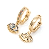 Brass Micro Pave Cubic Zirconia Huggie Hoop Earrings EJEW-G276-04G-2