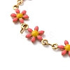 304 Stainless Steel Flower Link Bracelets for Women LS-BJEW-C076-02C-01-2