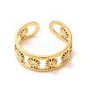 Ion Plating(IP) 304 Stainless Steel Flower Open Cuff Ring Finding STAS-K253-03G-1