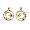 Brass Micro Pave Cubic Zirconia Pendants KK-E068-VC066-1