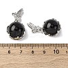 Natural Mixed Stone Round Pendants G-G207-01P-4