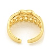 Clear Cubic Zirconia Open Cuff Ring RJEW-L121-004G-3