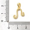 925 Sterling Silver Micro Pave Clear Cubic Zirconia Pendants LS-STER-Z012-06G-01-3