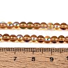 Electroplate Transparent Glass Beads Strands EGLA-Q132-4MM-A08-4