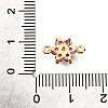 Brass Micro Pave Orchid Cubic Zirconia Links KK-D356-02A-G-3