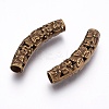 Flower Pattern Hollow Alloy Tube Beads PALLOY-K192-55AB-NF-2
