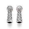 Tibetan Style Alloy End Caps TIBE-T016-05AS-1