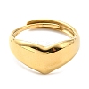 Adjustable 304 Stainless Steel Heart Ring for Women RJEW-C016-05G-2