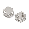 304 Stainless Steel Stud Earrings Findings EJEW-R151-01P-02-2