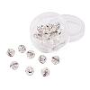 Brass Rhinestone Beads RB-JP0001-8mm-01S-1