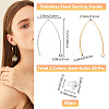 60Pcs 2 Colors 304 Stainless Steel Earring Hooks STAS-BBC0004-47-2