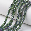 Electroplate Transparent Glass Beads Strands X-EGLA-A034-T4mm-Q04-1