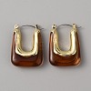 Acrylic Rectangle Hoop Earrings EJEW-WH0012-039C-1