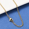 Ion Plating(IP) 304 Stainless Steel Unisex Cable Chain for Necklace STAS-P045-01G-B-1