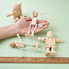 Unfinished Blank Wooden Robot Toys AJEW-TA0001-03-7